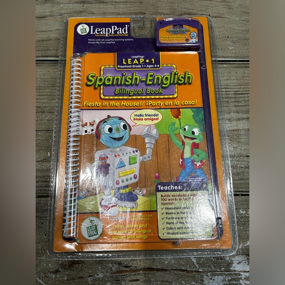 LeapPad  Fiesta in the House Spanish-English Bilingual Book Pre-K 1st Grade 4-6y - Picture 1 of 1